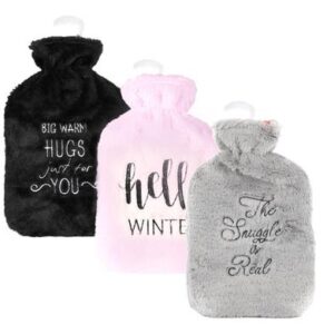 Hotwater bottle w/printed fur cover