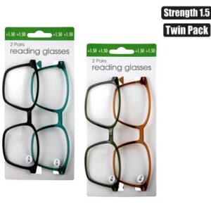 Reading glass twin packs strngth:1.5