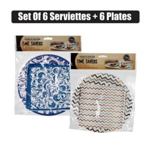 Picnic plates & serviettes paper set-6