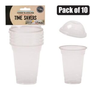 Picnic cups dome 300ml pack-10 clear